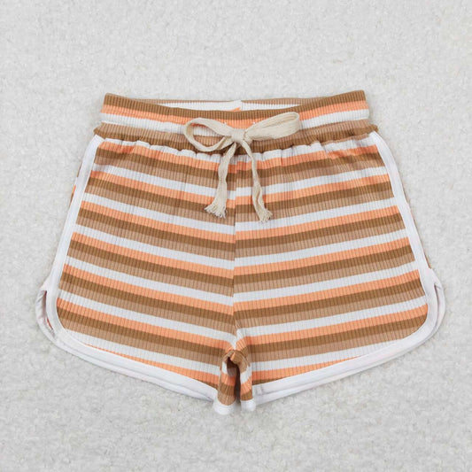 colorful striped girls summer shorts