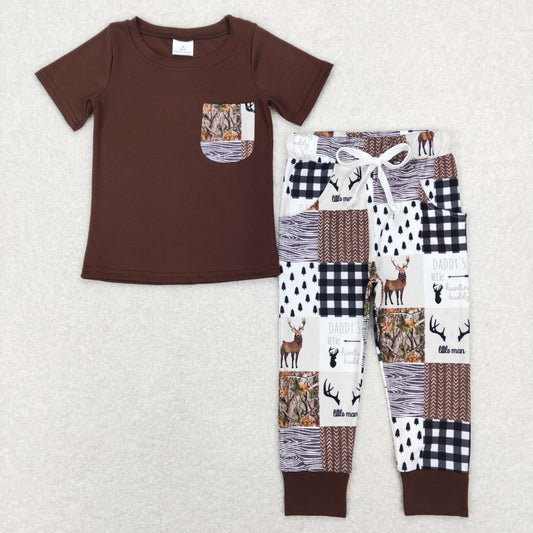 boy brown hunting jogger outfit