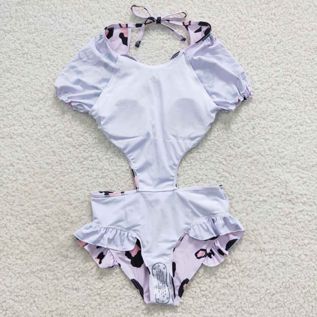 1pcs leopard kids girls swimsuit