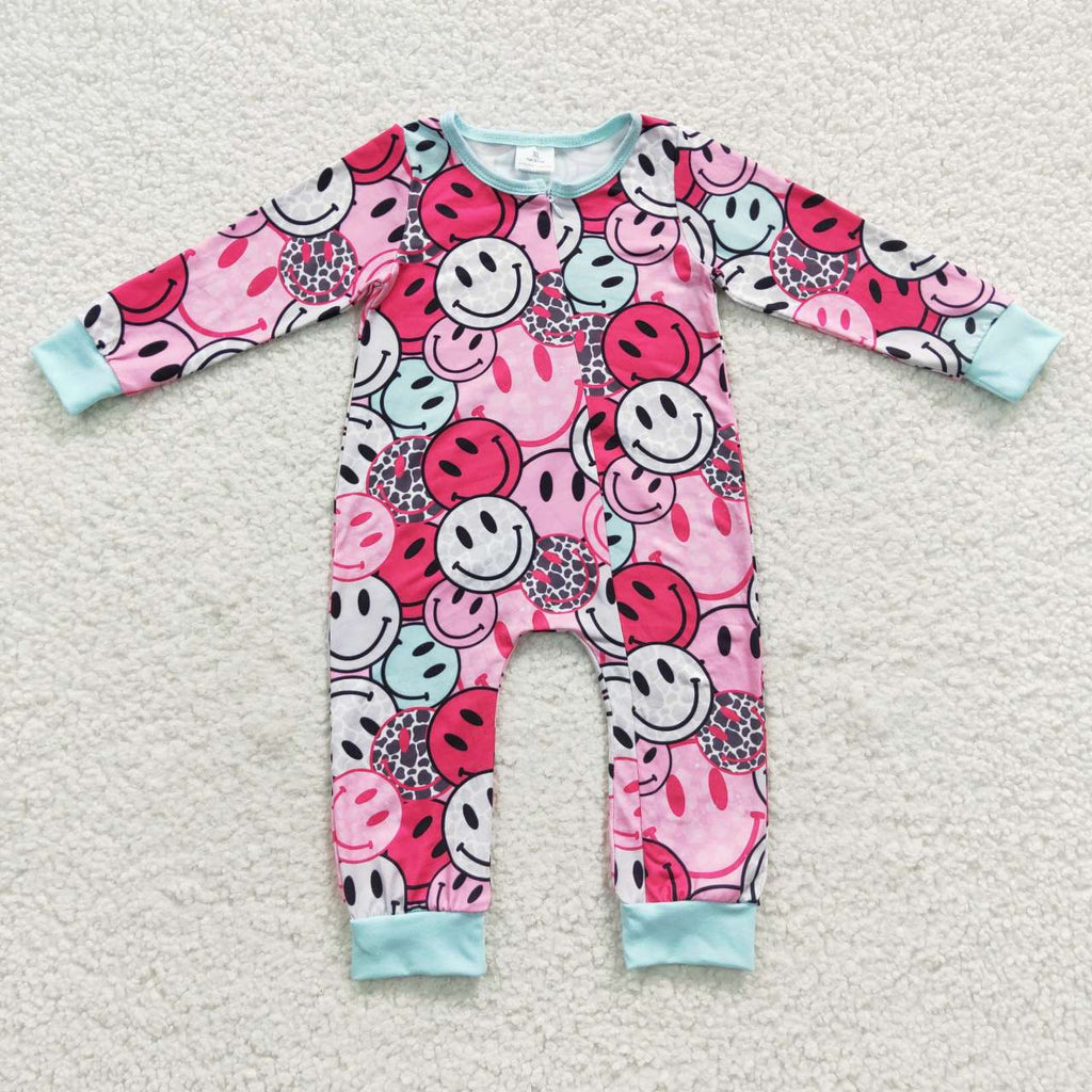 smiley toddler zipper romper
