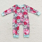 smiley toddler zipper romper