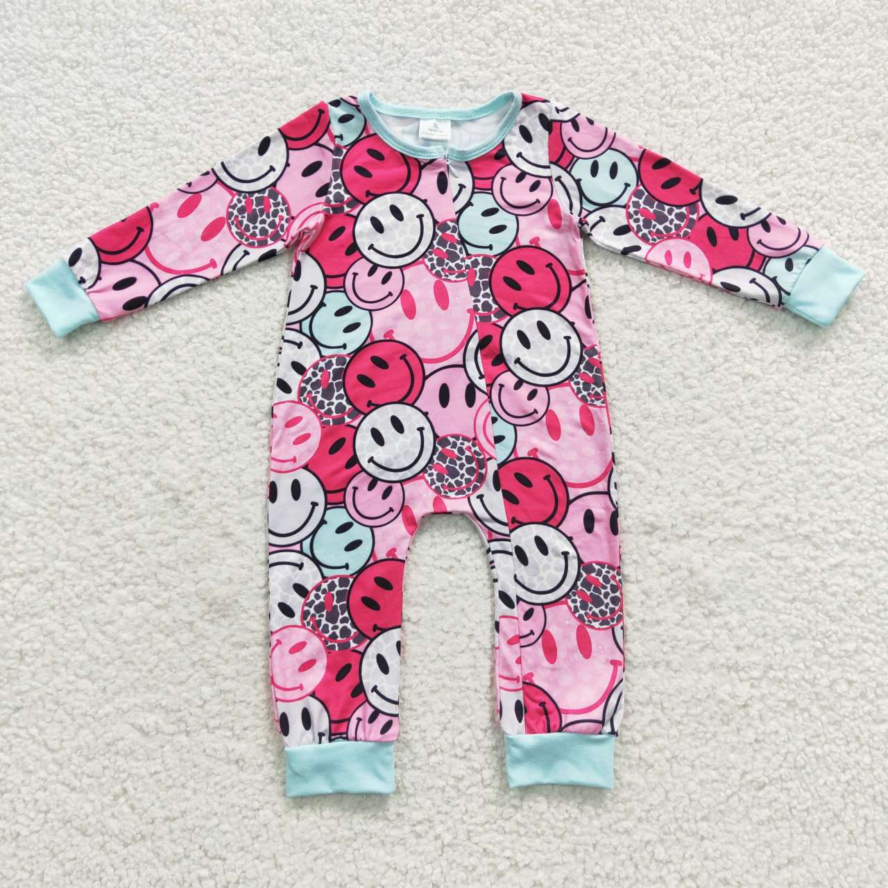 smiley toddler zipper romper