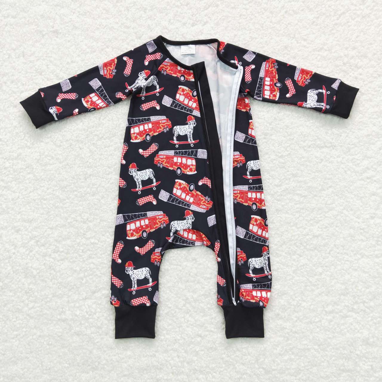 ambulance bus zip romper