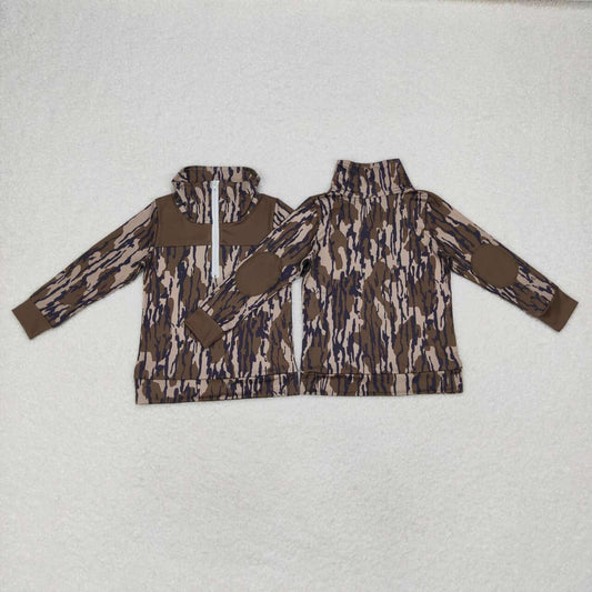 kids clothing boy long sleeve camo zip up pullover