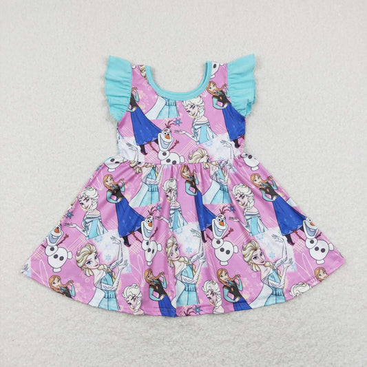 girl flutter sleeve princess sister twirl dress