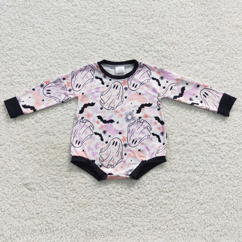 baby halloween bodysuit-boo&bat print