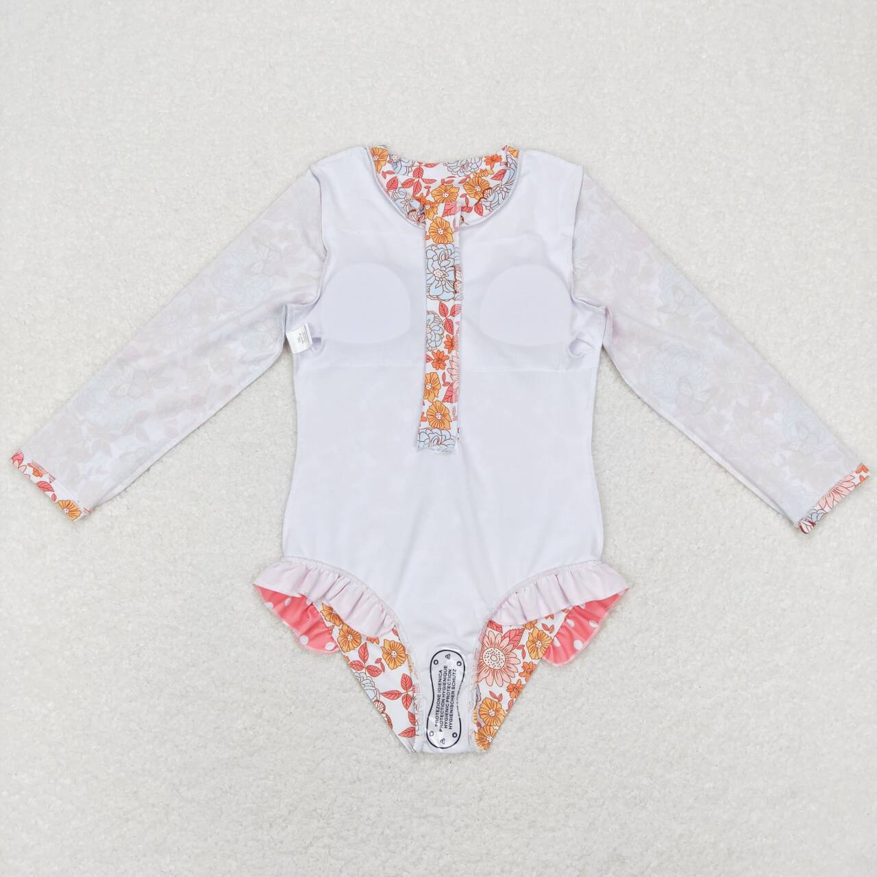 girl rash guard swimsuit zip swimwear