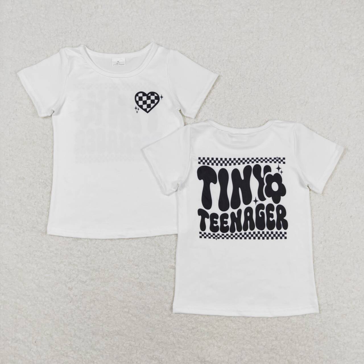 tiny teenager white t-shirt