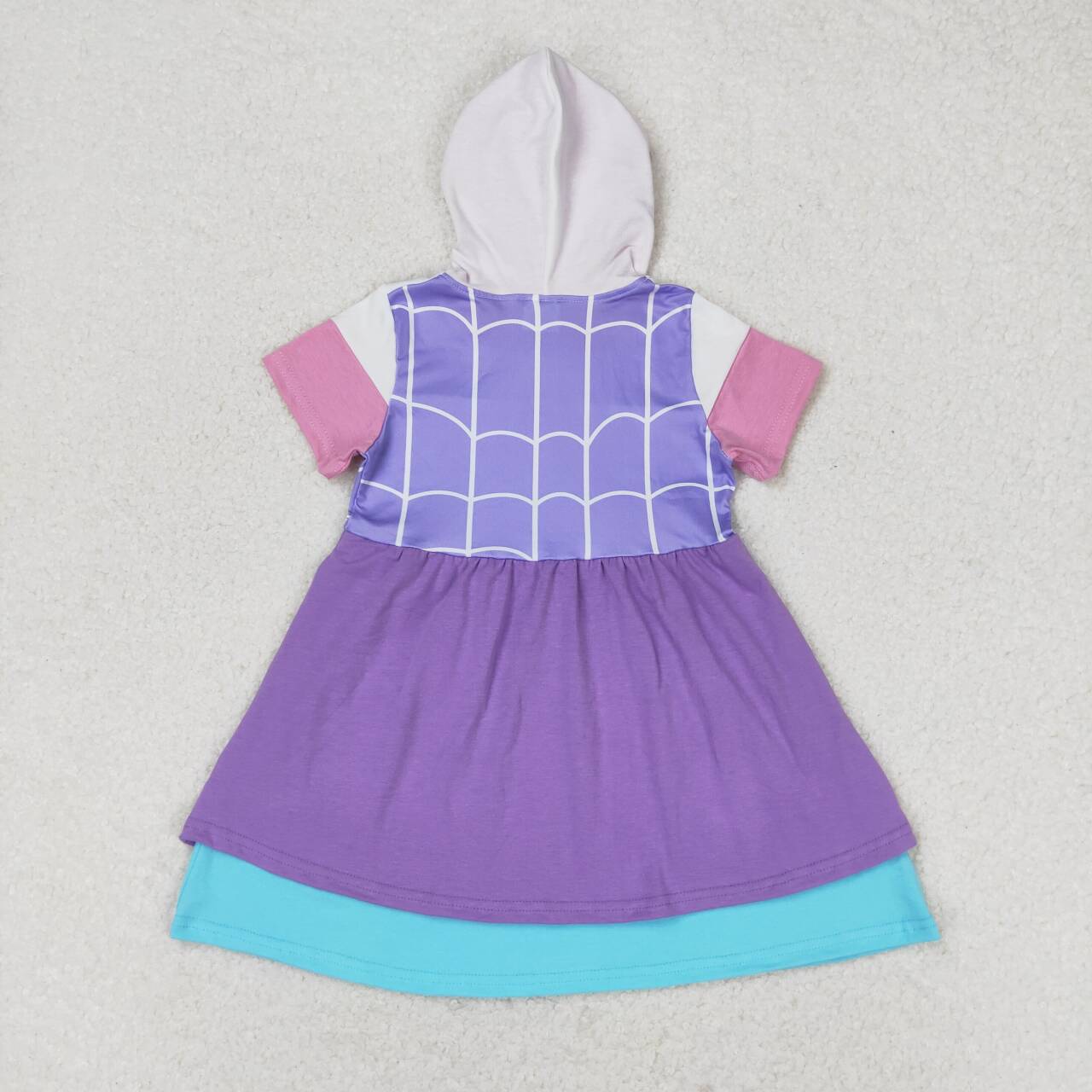 girl halloween hoodie dress spider web