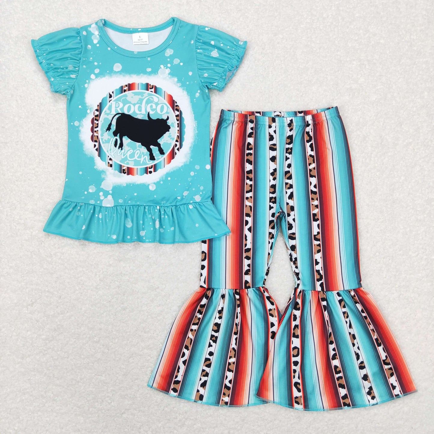 girl rodeo serape bell bottom clothes