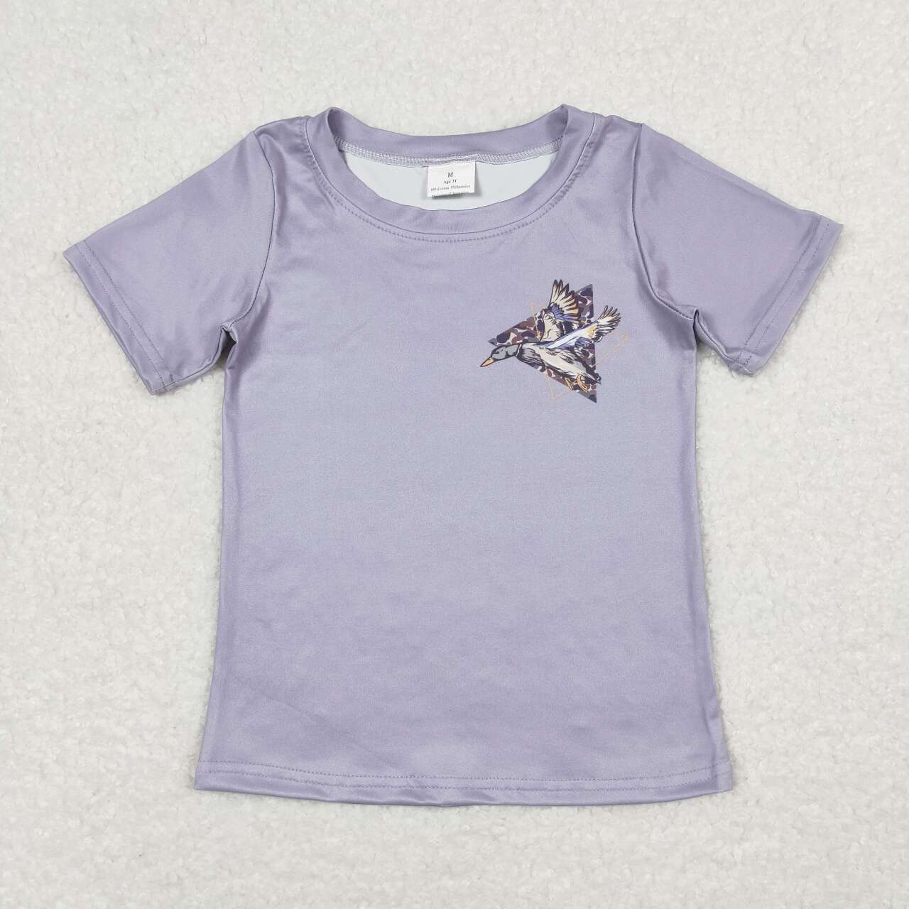 duck print gray t-shirt boys clothing