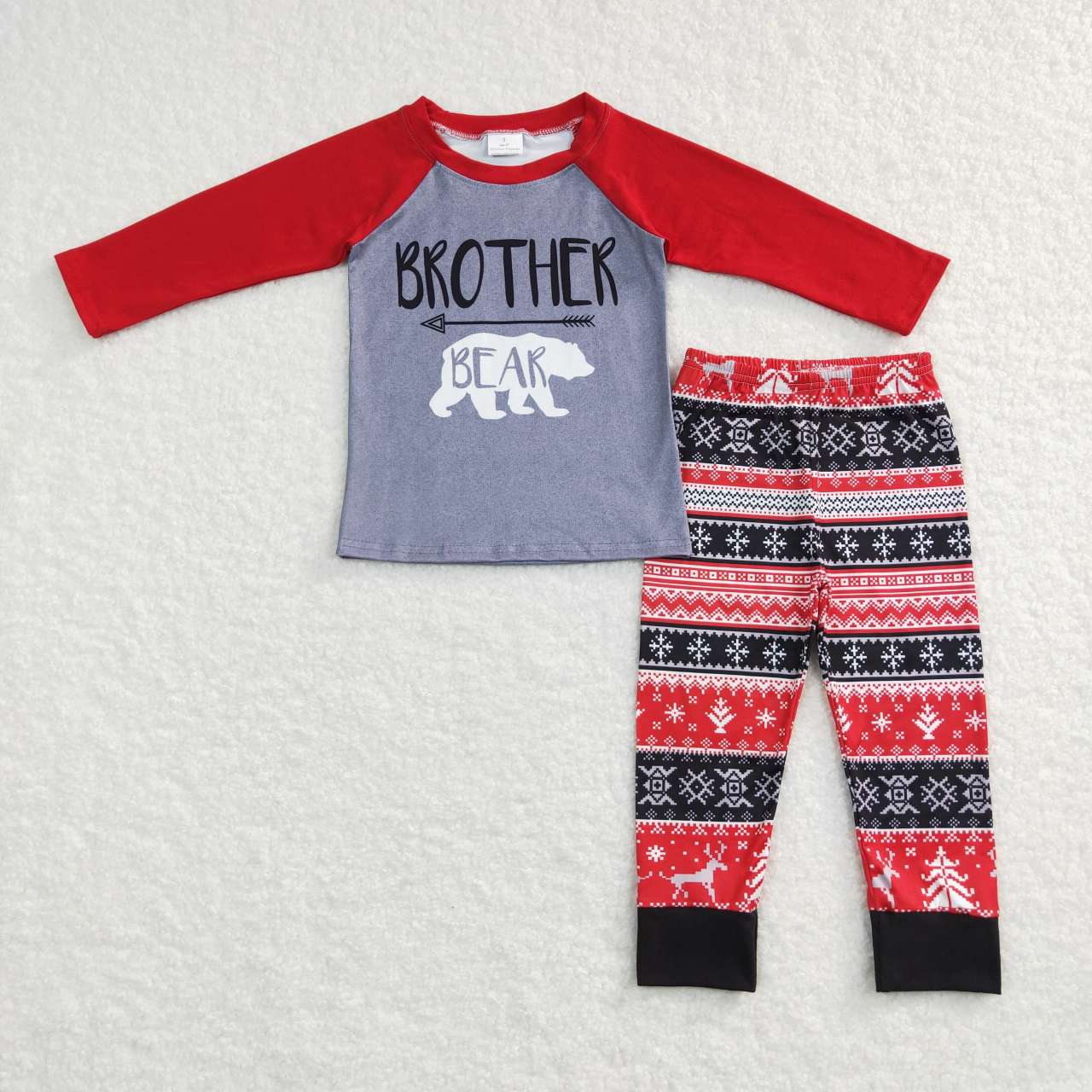 sibling 2piece boy pajama brother bear pants set