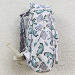 Fishing print  backpack kids bag