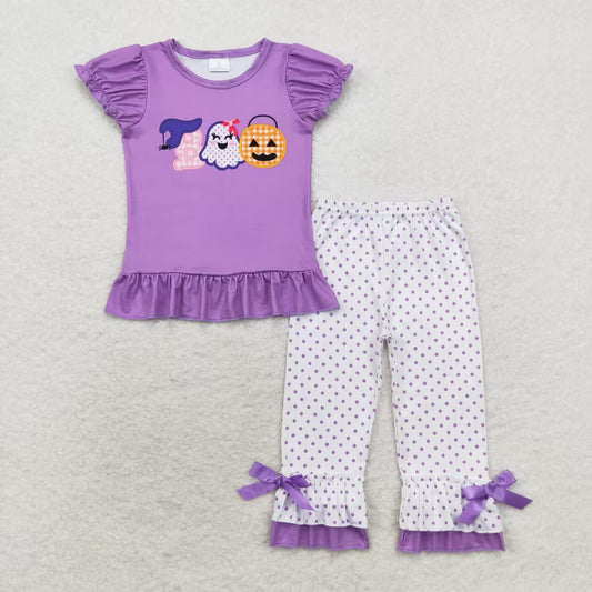 Halloween boo pants outfit girl clothing