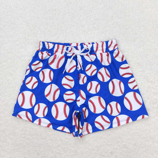 baseball print trunks boy swimsuit