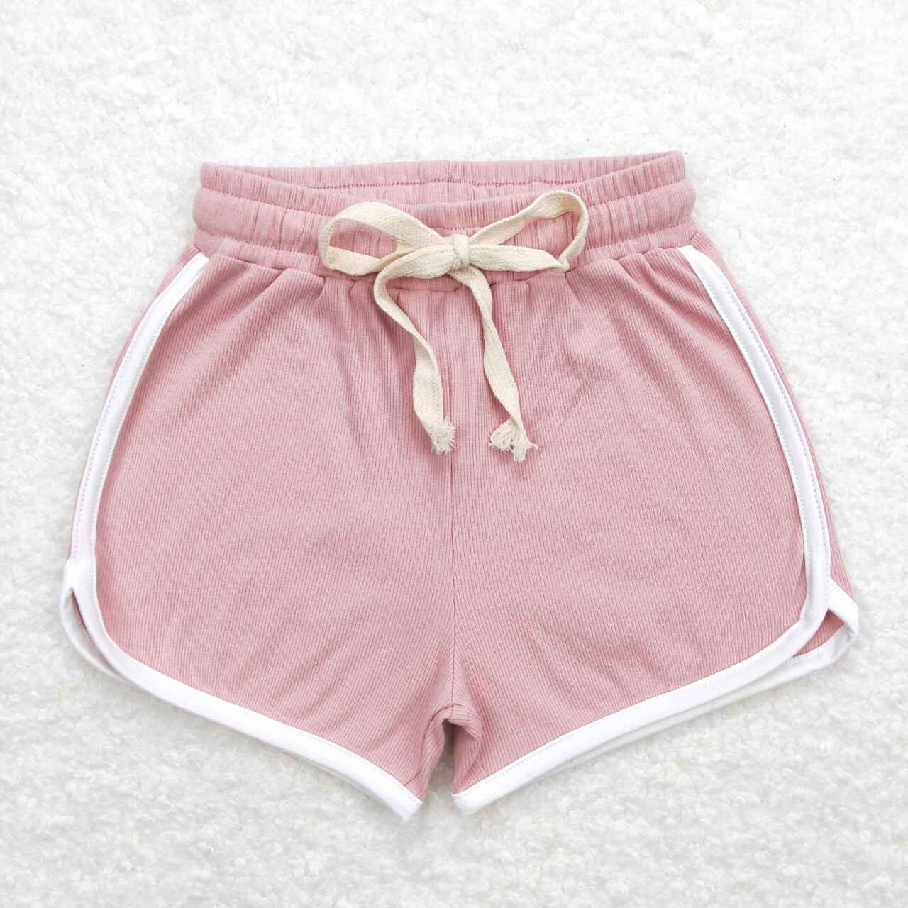 kids cotton light pink shorts