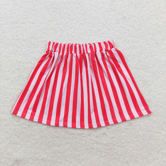 red white striped skirt