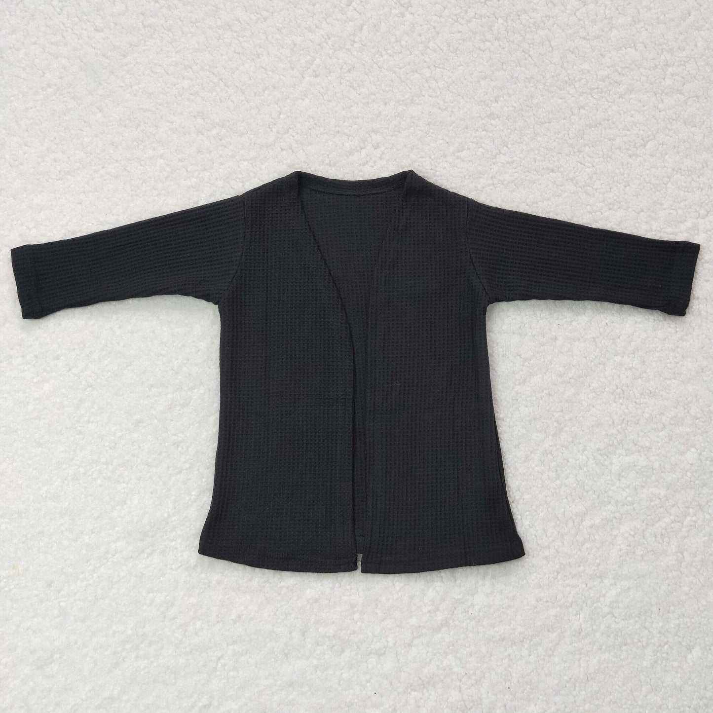 Black Waffle cotton cardigan