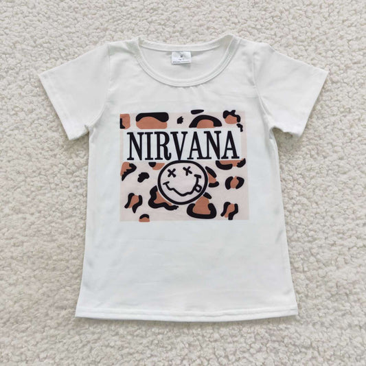 Baby girl white t-shirt letters nirvana