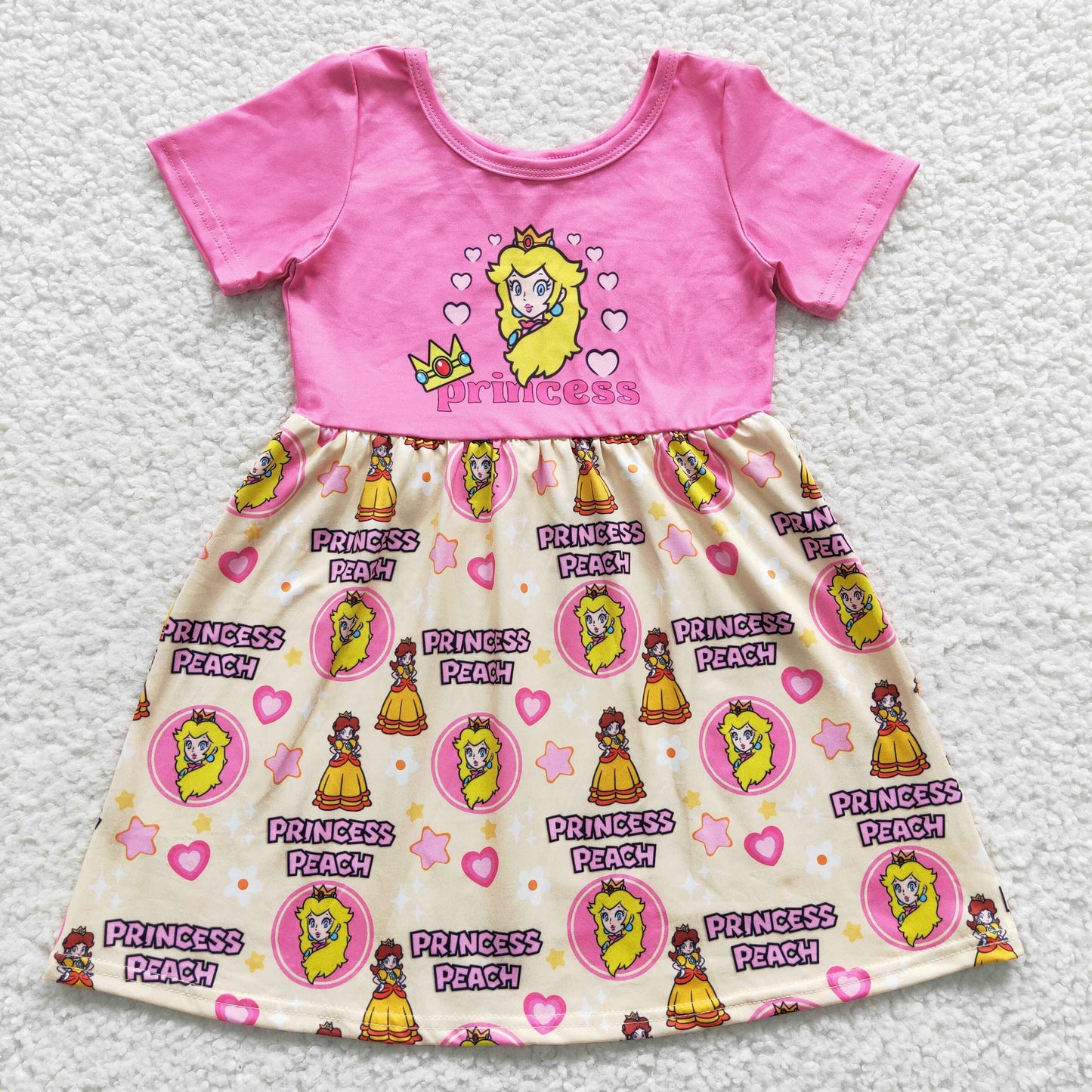 princess peach pink girls dress