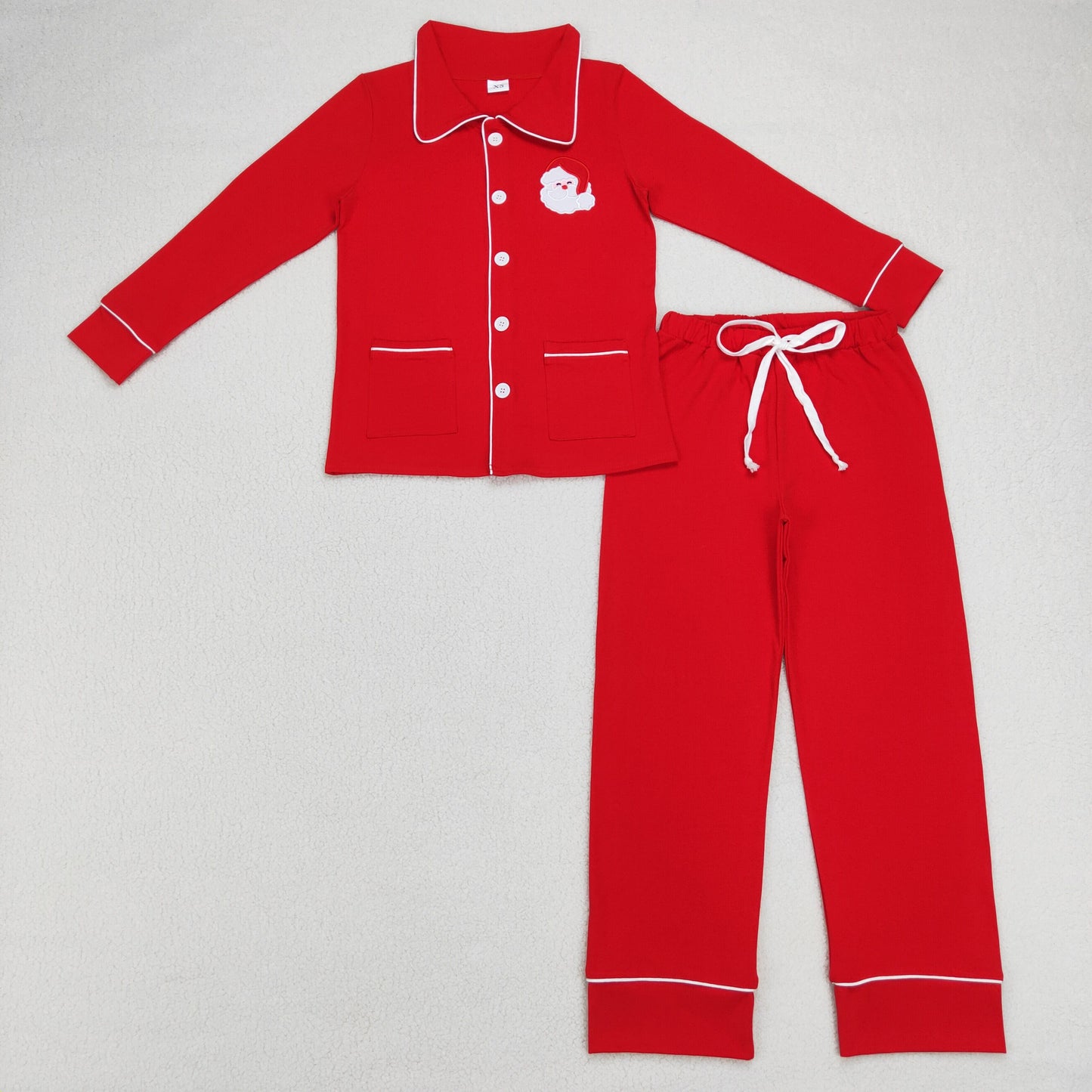 family red cotton adult christmas pajama