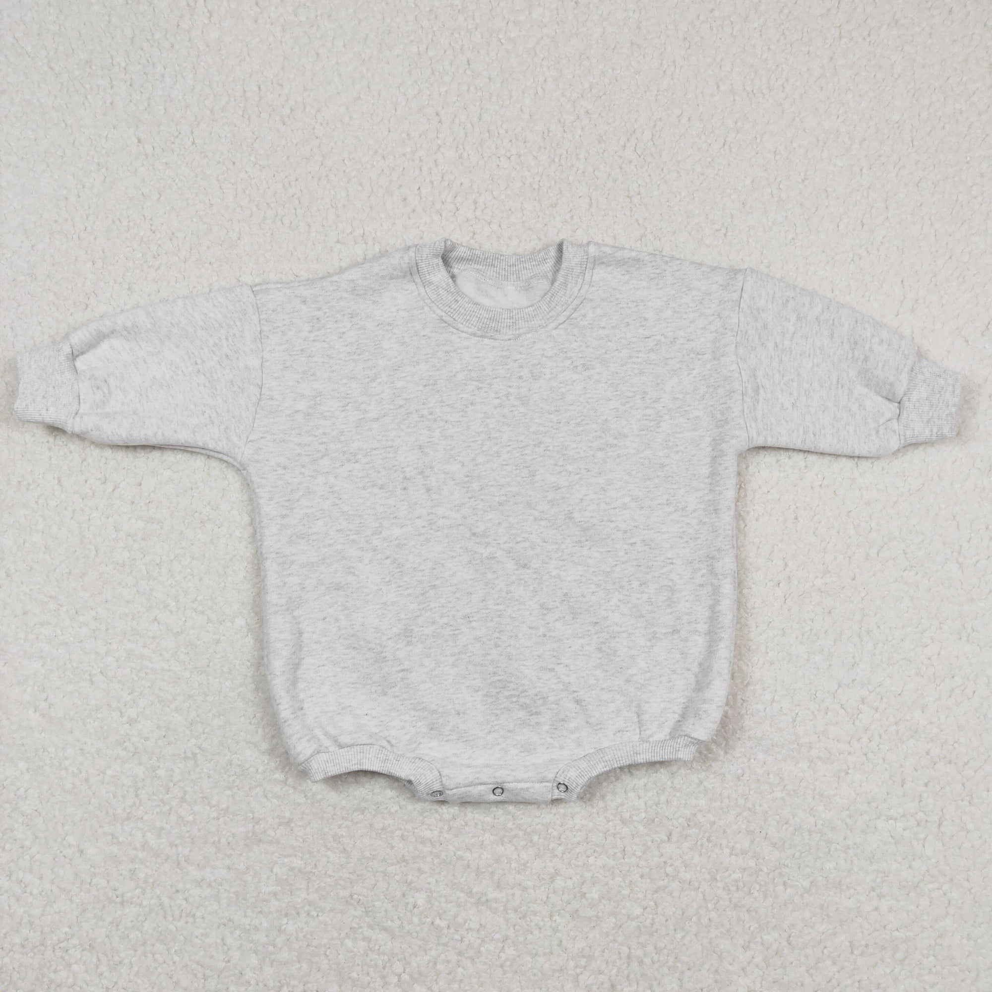 winter long sleeve cotton gray baby romper