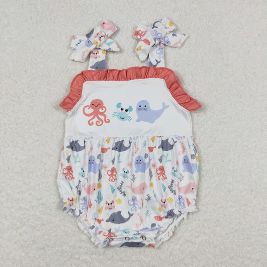 baby girl ocean animal strap bubble