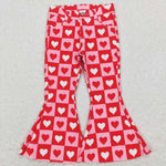 girl valentine's day heart print jeans