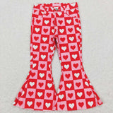 girl valentine's day heart print jeans