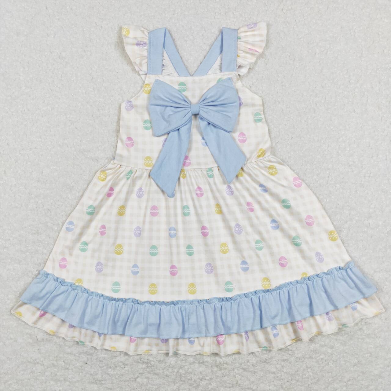 easter egg cross ruffle dress