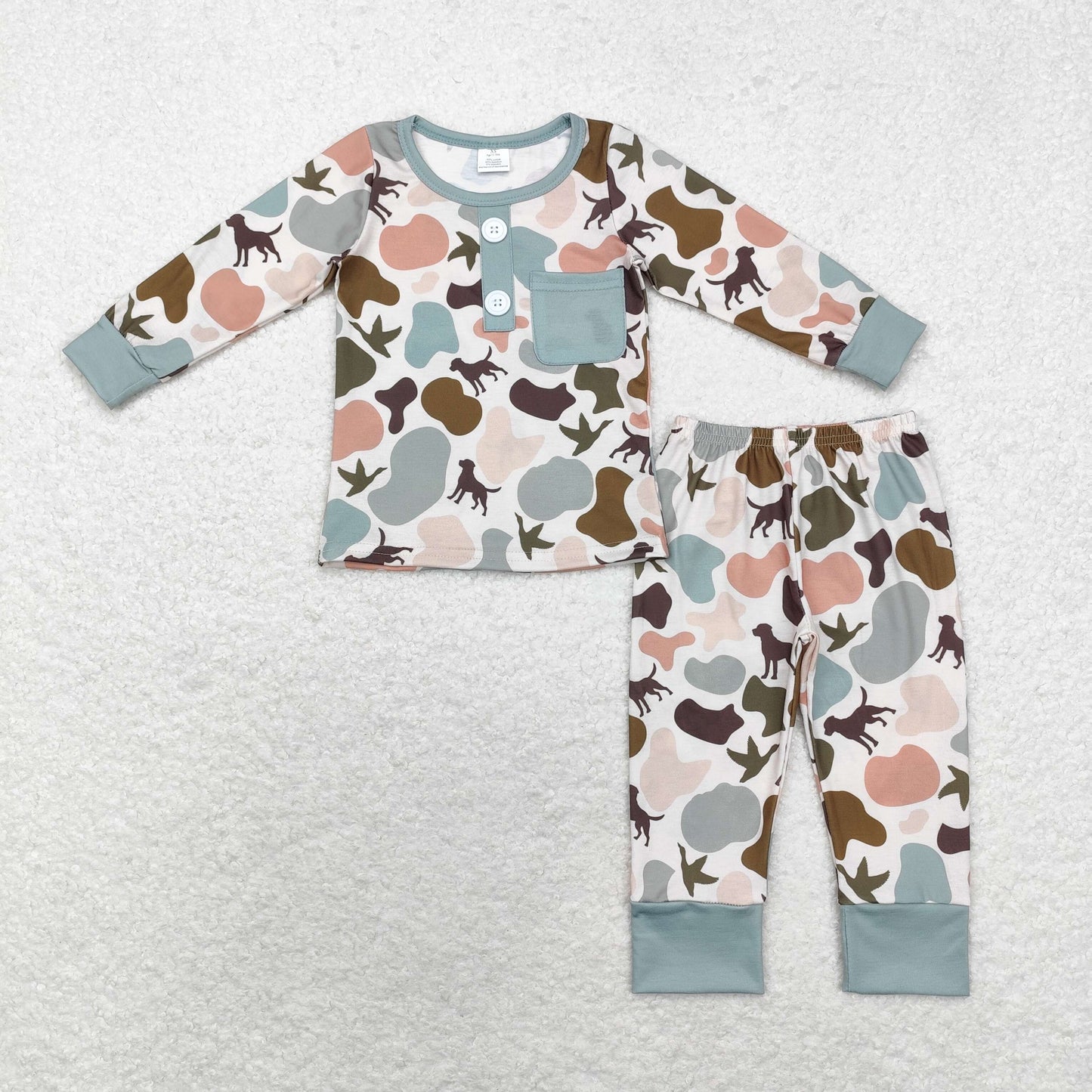 camo dog duck boy bamboo pajamas