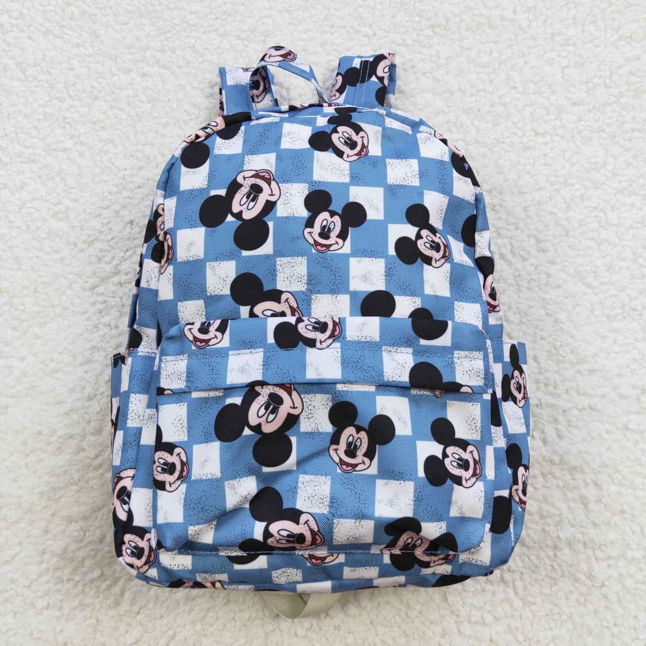 cartoon checkered print child bag backpack