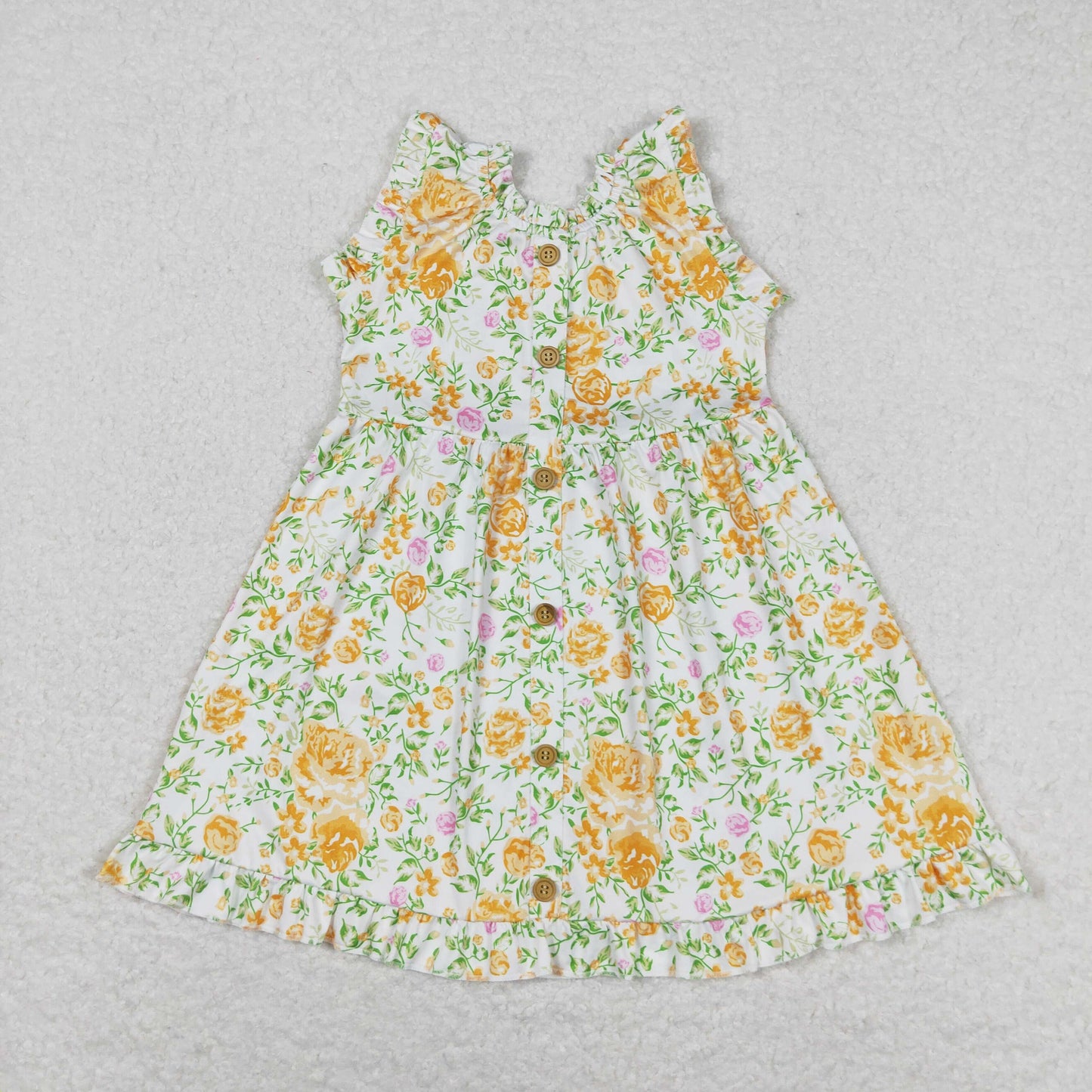 flower power button dress