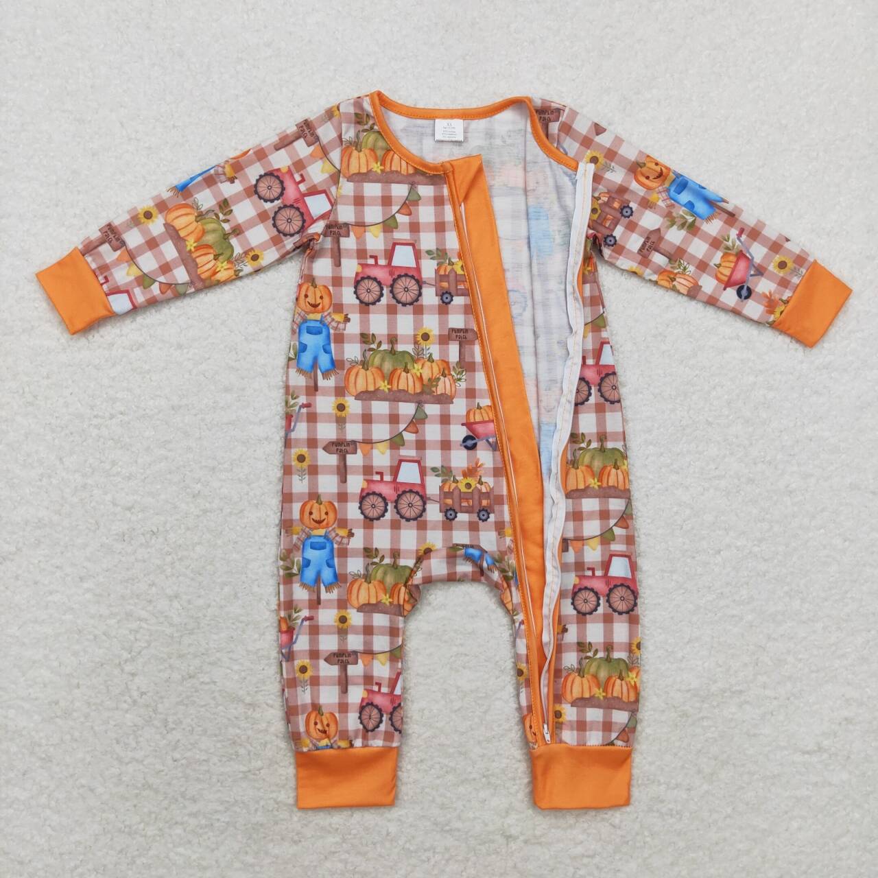 pumpkin patch bamboo sleeper fall infant clothes