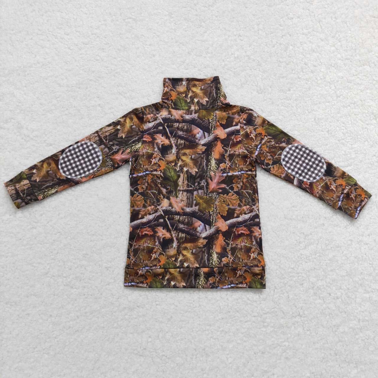 camo deer print baby boy zip up pullover