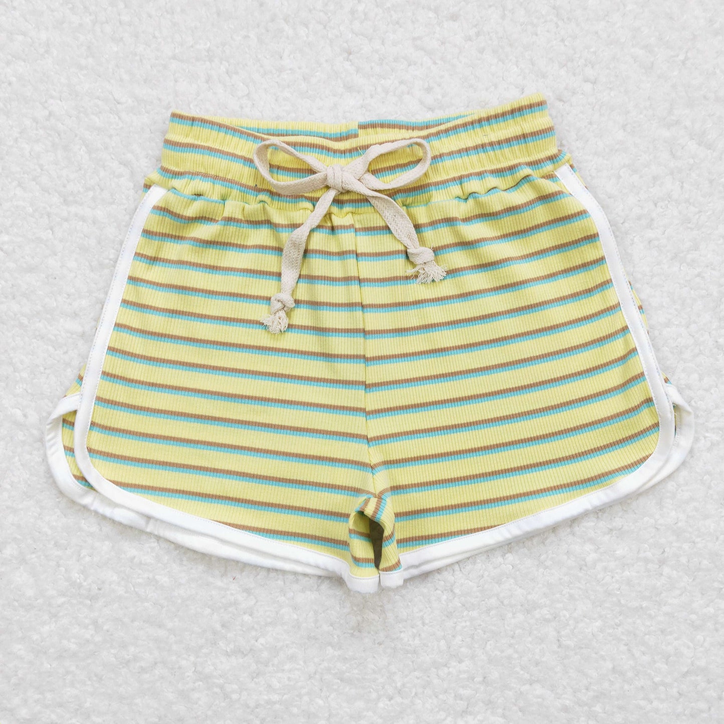 toddler girl clothing striped ribbed gym shorts