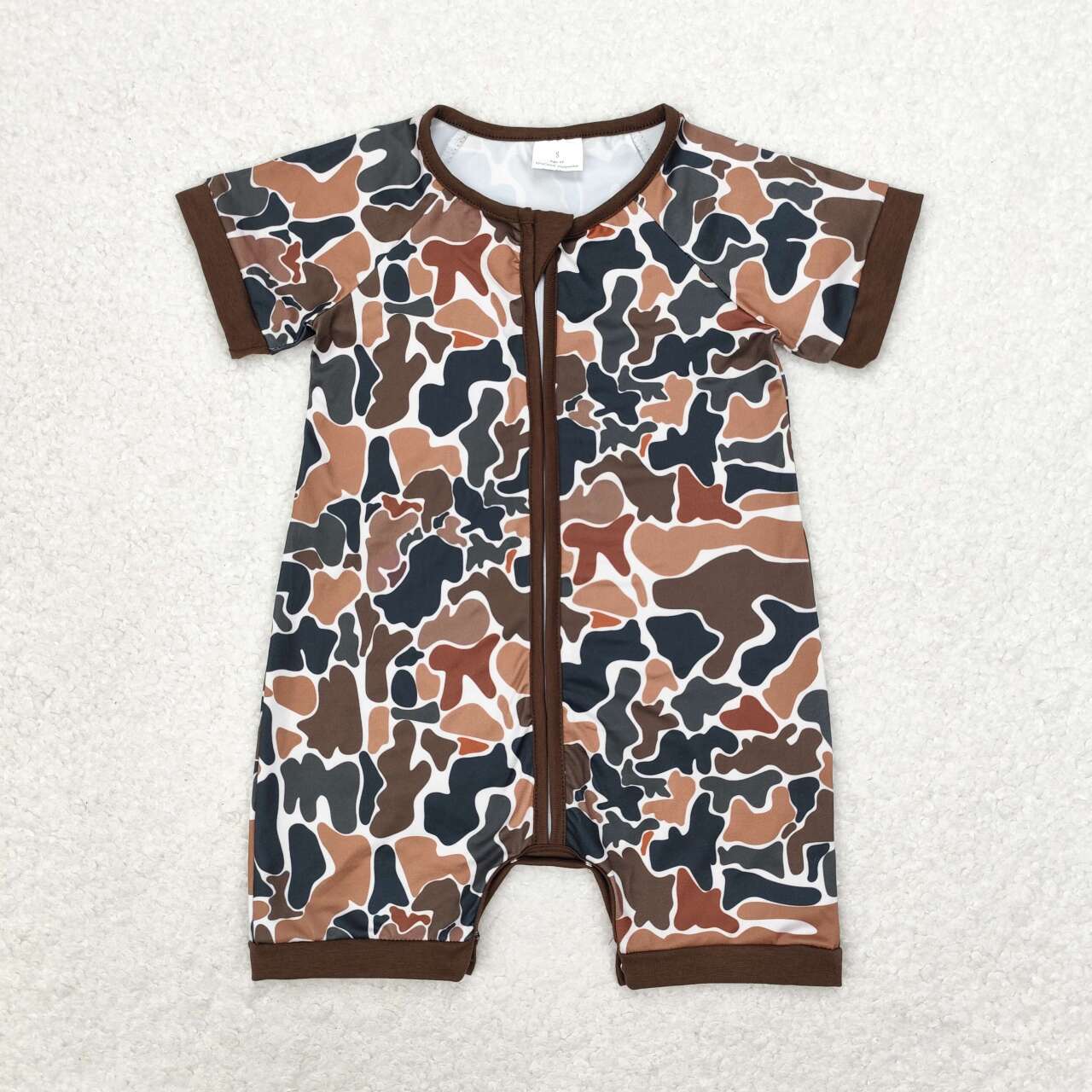 baby boy camo zip sleeper