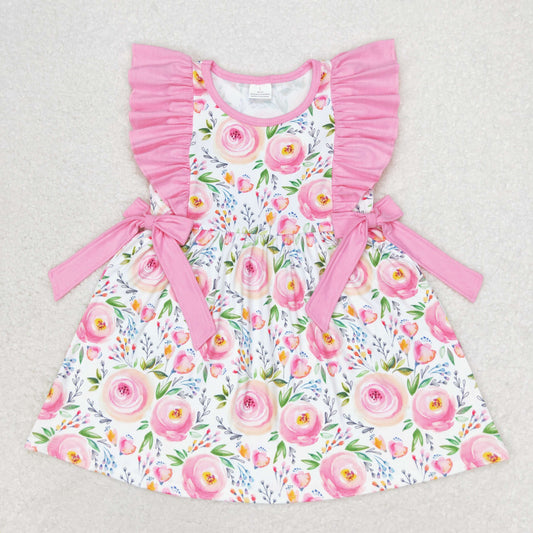 pink flower bow dress