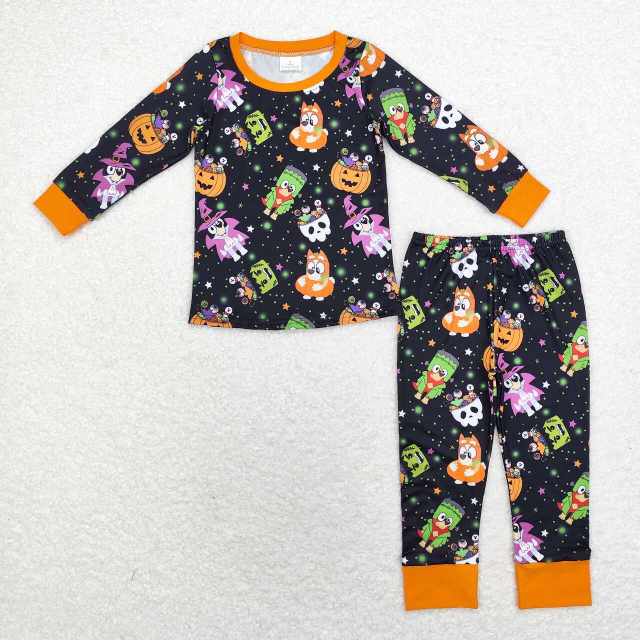 spooky blu*y boys Halloween bamboo pajama set