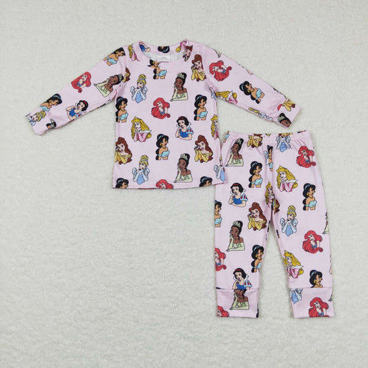 long sleeve 2pieces girl princess pajama