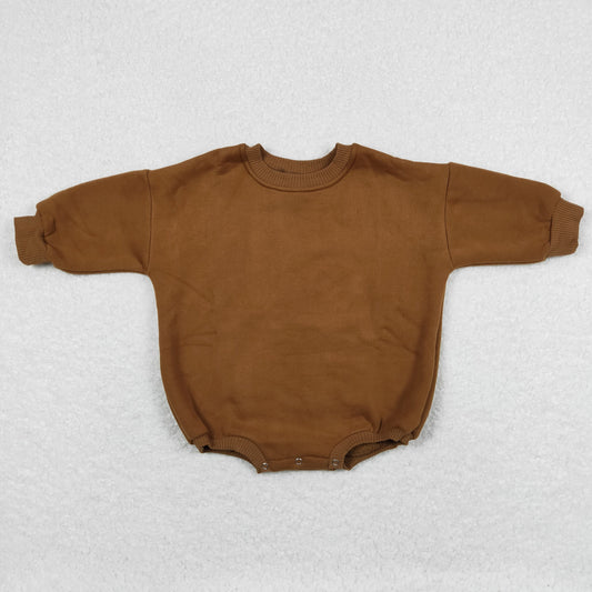 thick long sleeve solid color sweater bodysuit baby clothes