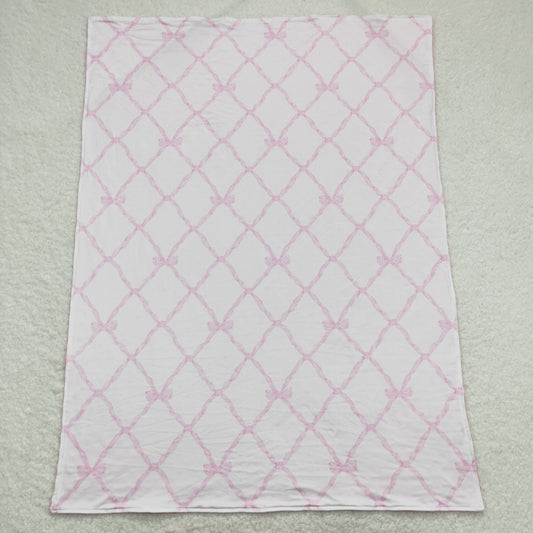 pink bows minky blanket