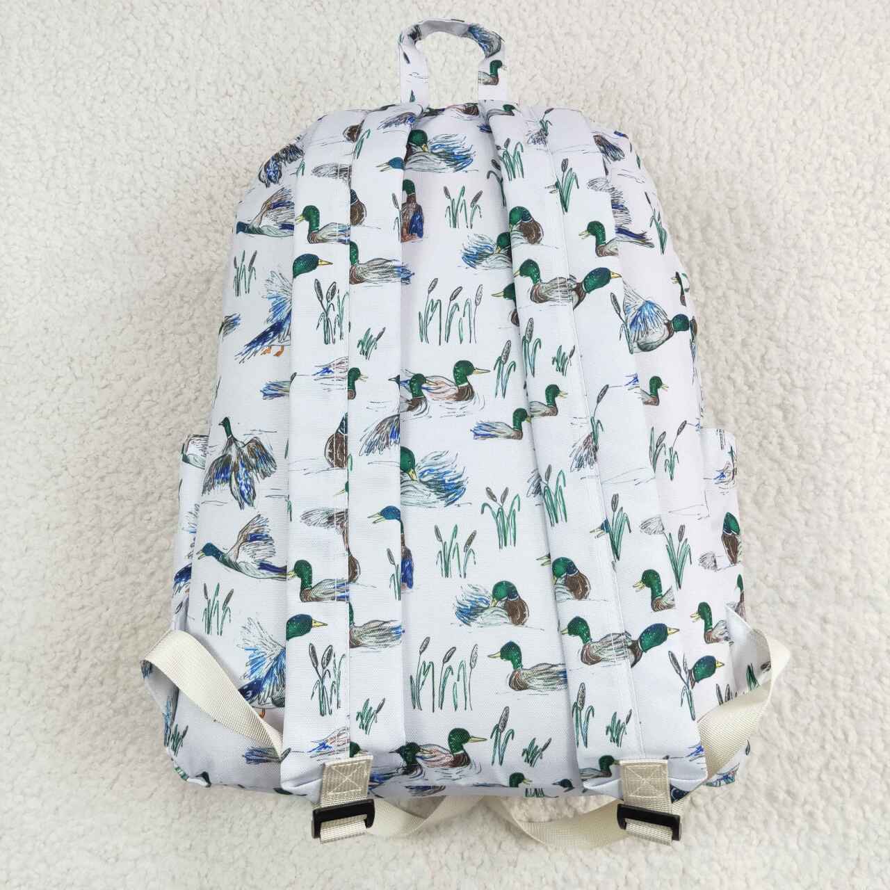 duck print children backpack