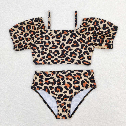 Two piece leopard swimsuit
