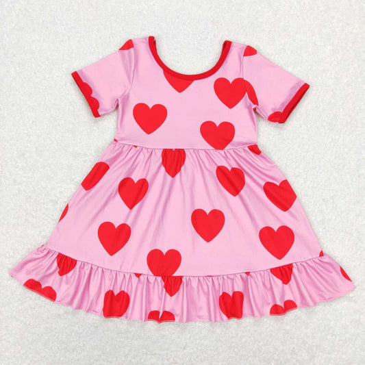 girl valentine red heart dress