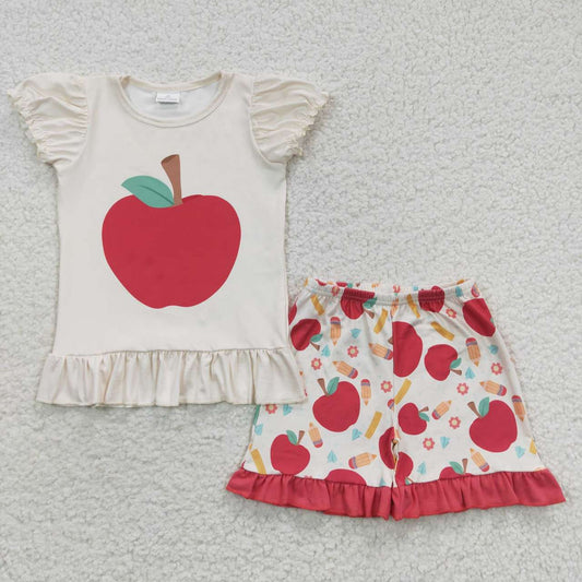 A is for Apple Girls Back to School Short Set