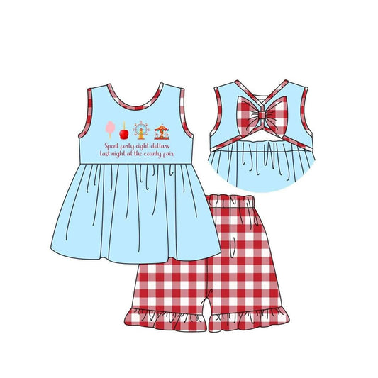 NO MOQ CLOSE 2025 29th Aug country fair girl shorts set