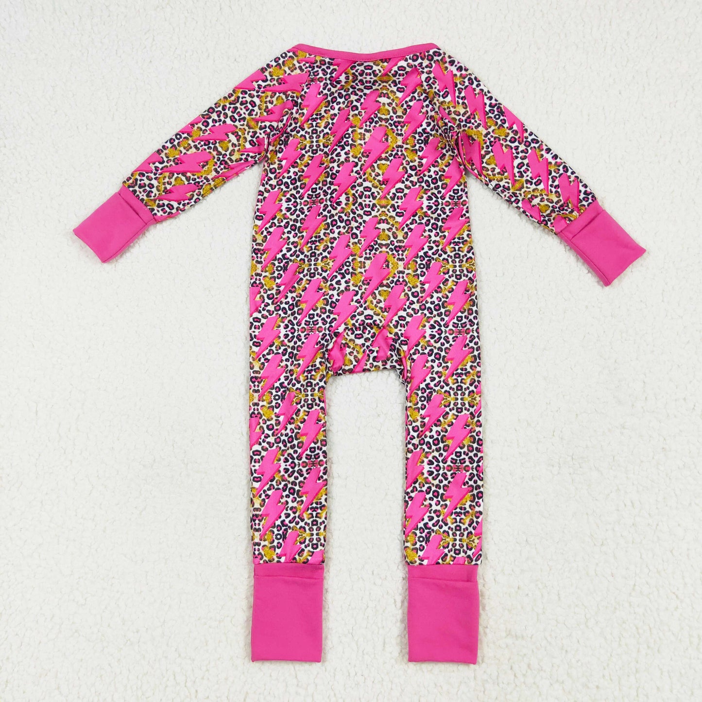 leopard lightning print zip sleeper