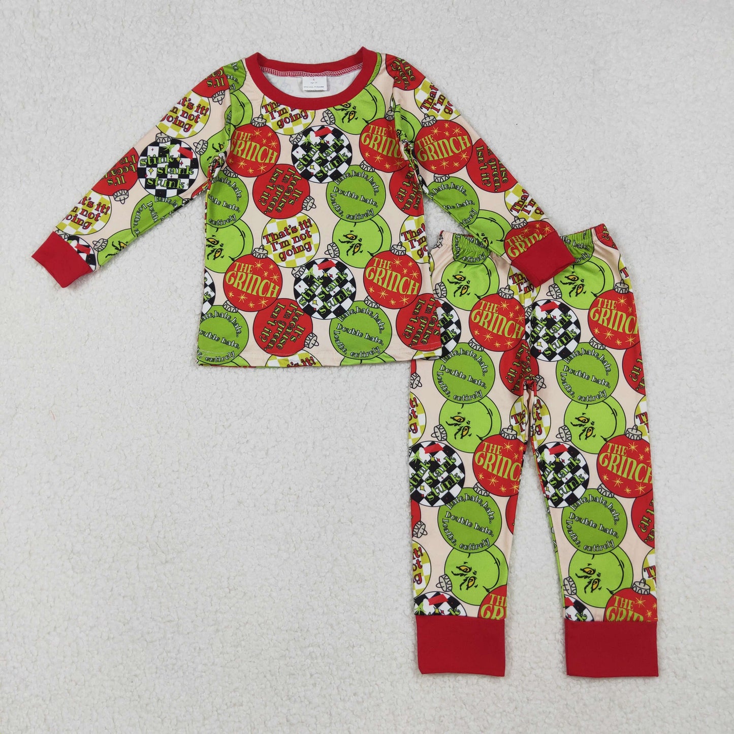 the gri*ch bell Christmas unisex kids lounge set pajama