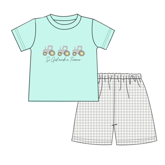 TAT 6-7 weeks MOQ 5 God Made a Farmer- Boy set